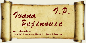 Ivana Pejinović vizit kartica